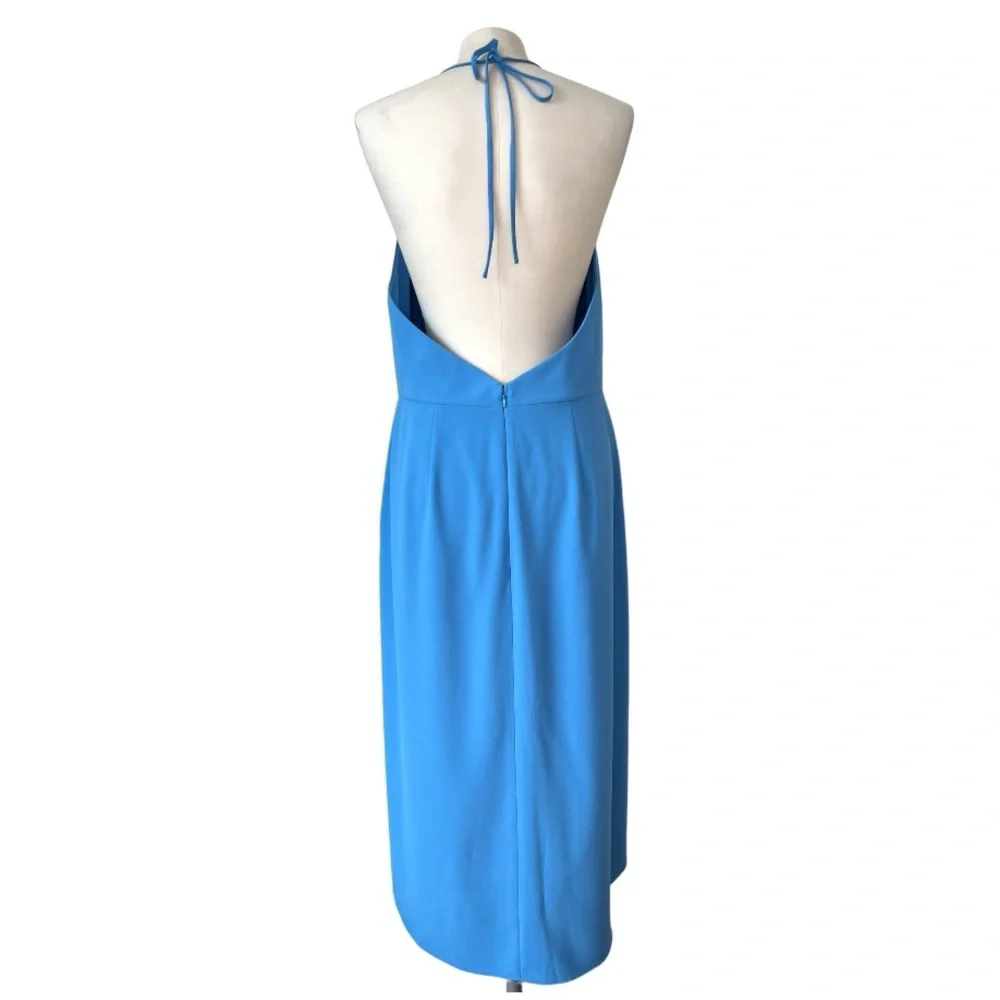 Alice & Olivia Blue Halter Kristy Dress size 12 - Picture 6 of 16